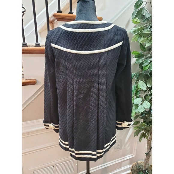 Tibi Newyork Women's Black 100% Cotton Long Sleeve Single Breasted Jacket Blazer - Picture 6 of 12